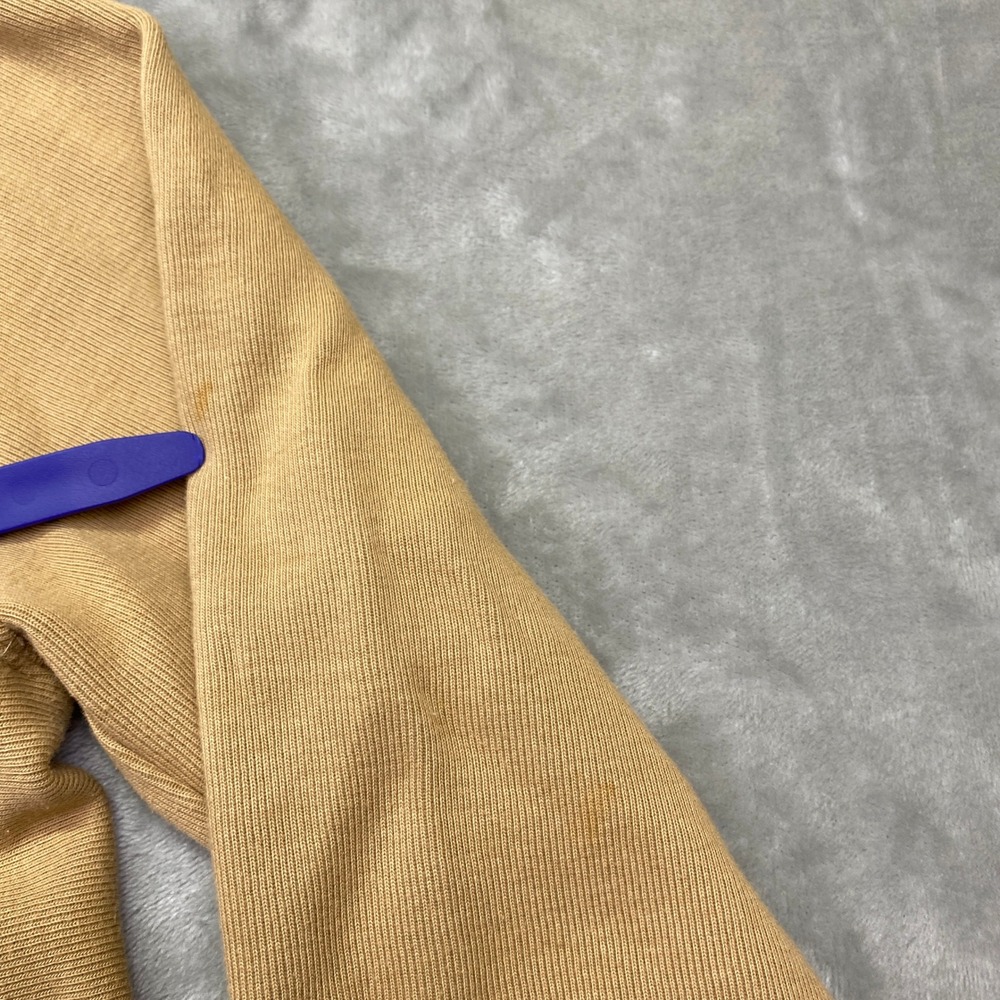 Disneyland Winnie the Pooh Embroidered Tan Fleece Quarter Zip Pullover Top Sz L - Picture 10 of 11